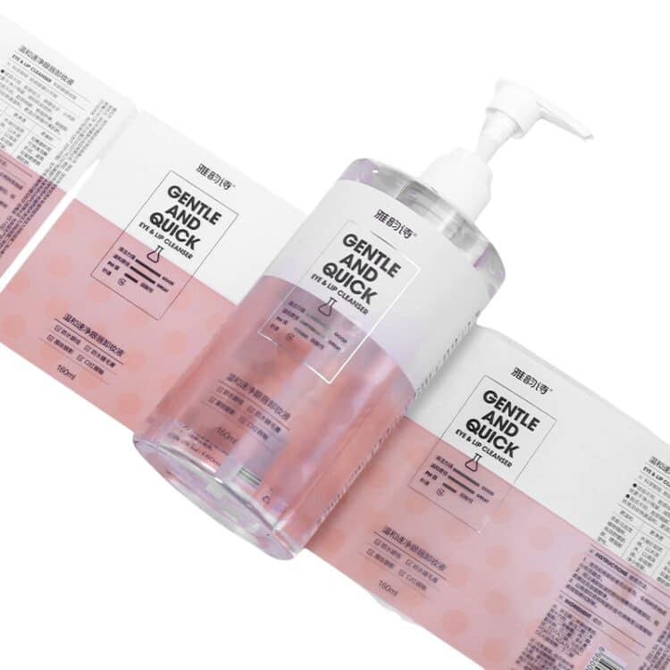 cosmetic packaging bottles product labels