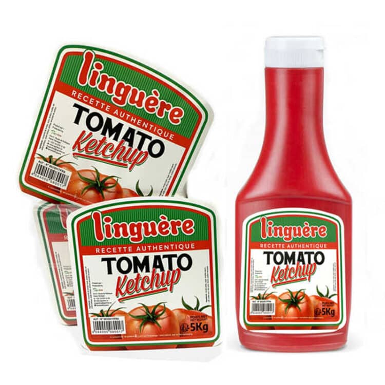 Custom ketchup food sticker printing